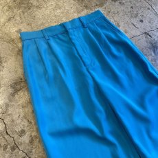 画像3: 2TUCK BLUE COLOR STRAIGHT PANTS / W26〜W30 (3)