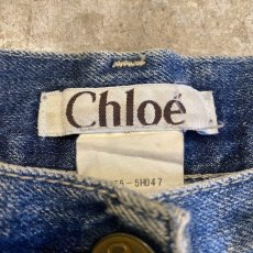 画像16: 【Chloe】CUT OFF DESIGN FLARE DENIM PANTS / W30 (16)