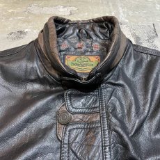 画像10: 80~90's COLOR SWITCHED LEATHER ZIP UP VEST / Mens L (10)