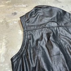 画像9: 80~90's COLOR SWITCHED LEATHER ZIP UP VEST / Mens L (9)