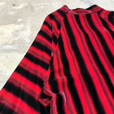 画像9: 80's BICOLOR STRIPE PATTERN VELVET JACKET / Mens L (9)