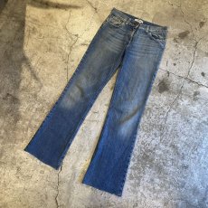 画像4: 【Chloe】CUT OFF DESIGN FLARE DENIM PANTS / W30 (4)