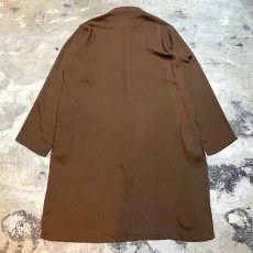 画像2: BAND COLLAR HALF BUTTON  L/S LONG SHIRT / Mens L (2)