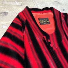 画像3: 80's BICOLOR STRIPE PATTERN VELVET JACKET / Mens L (3)