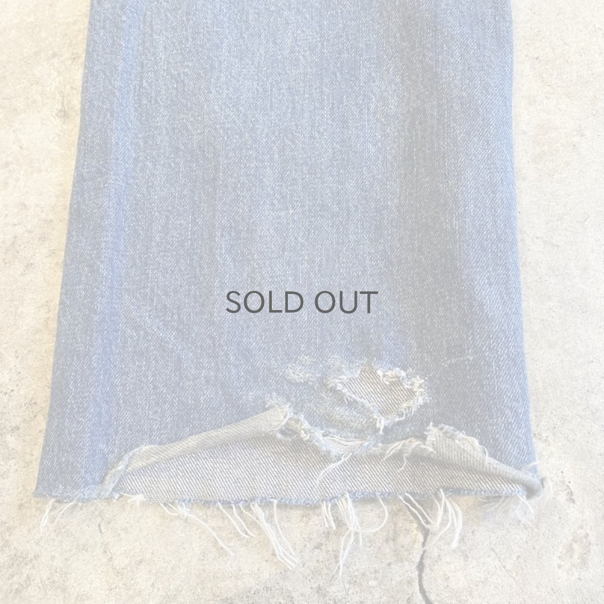 画像14: 【Chloe】CUT OFF DESIGN FLARE DENIM PANTS / W30 (14)