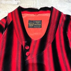 画像10: 80's BICOLOR STRIPE PATTERN VELVET JACKET / Mens L (10)