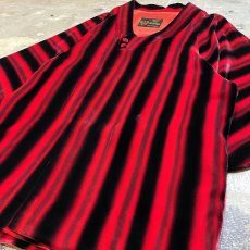 画像6: 80's BICOLOR STRIPE PATTERN VELVET JACKET / Mens L (6)