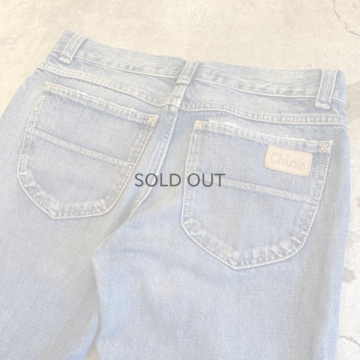 画像12: 【Chloe】CUT OFF DESIGN FLARE DENIM PANTS / W30 (12)