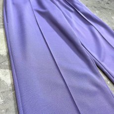 画像5: 80~90's PURPLE COLOR STRAIGHT SILHOUETTE PANTS / W26~ (5)