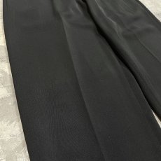 画像5: BLACK COLOR TAPERED SILHOUETTE SLACKS / W30 / MADE IN ITALY (5)