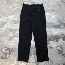 画像2: BLACK COLOR TAPERED SILHOUETTE SLACKS / W30 / MADE IN ITALY (2)