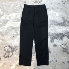 画像1: BLACK COLOR TAPERED SILHOUETTE SLACKS / W30 / MADE IN ITALY (1)