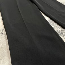 画像7: BLACK COLOR TAPERED SILHOUETTE SLACKS / W30 / MADE IN ITALY (7)