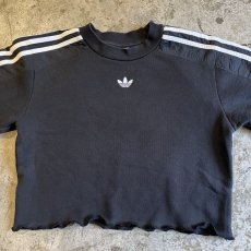 画像7: 【adidas】SLEEVE STRIPE PATCH DESIGN SHORT L/S SWEAT / Ladies S (7)