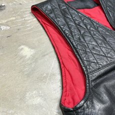 画像7: QUILTING SWITCHED FRONT LEATHER VEST / Mens M (7)