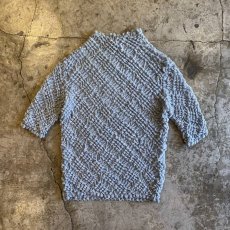 画像2: ICEBLUE COLOR POPCORN DESIGN VELOUR S/S TOPS / Ladies M~L (2)