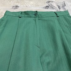 画像10: GREEN COLOR TAPERED SILHOUETTE PANTS / W28~W31 (10)