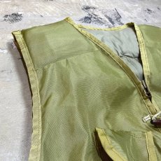 画像3: GREEN COLOR 2WAY FRONT FISHING VEST / Mens XL (3)