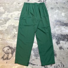 画像2: GREEN COLOR TAPERED SILHOUETTE PANTS / W28~W31 (2)