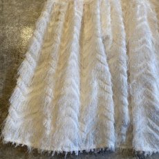 画像6: WHITE COLOR FEATHER FRINGE DESIGN TIERED LONG SKIRT / W25~W28 (6)