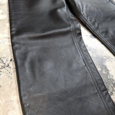 画像5: REAL LEATHER STRAIGHT SILHOUETTE PANTS / W33 (5)