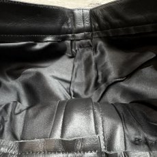 画像10: REAL LEATHER STRAIGHT SILHOUETTE PANTS / W33 (10)