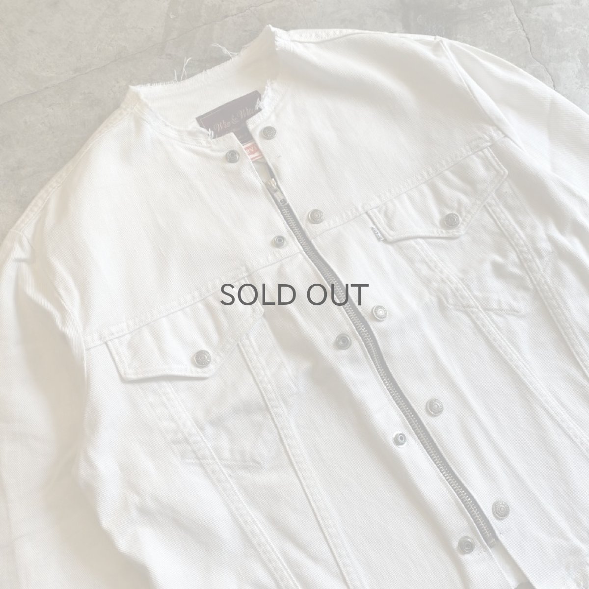 画像3: 【Wiz&Witch】"WANDERER" NO COLLAR ZIP UP DENIM JACKET / OS (3)