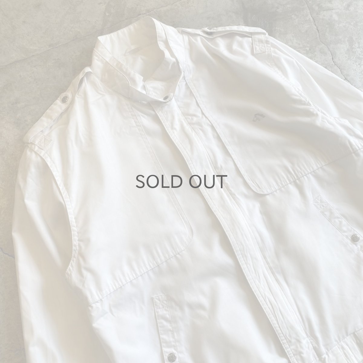 画像3: SINGLE DESIGN WHITE COLOR ZIP UP JACKET / Ladies M (3)