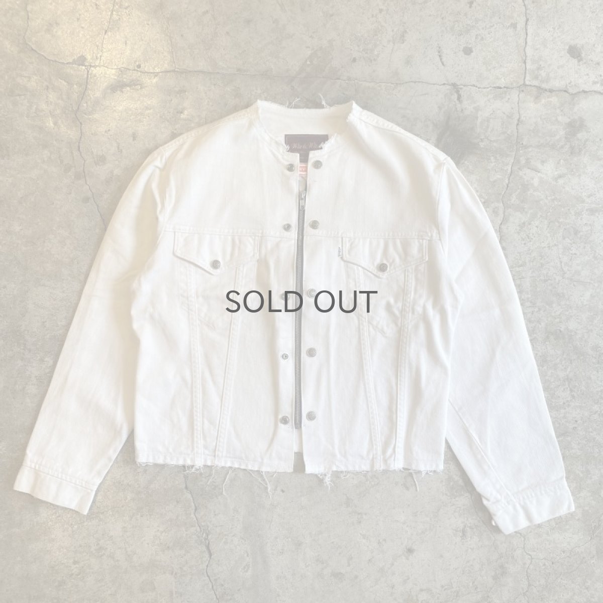 画像1: 【Wiz&Witch】"WANDERER" NO COLLAR ZIP UP DENIM JACKET / OS (1)