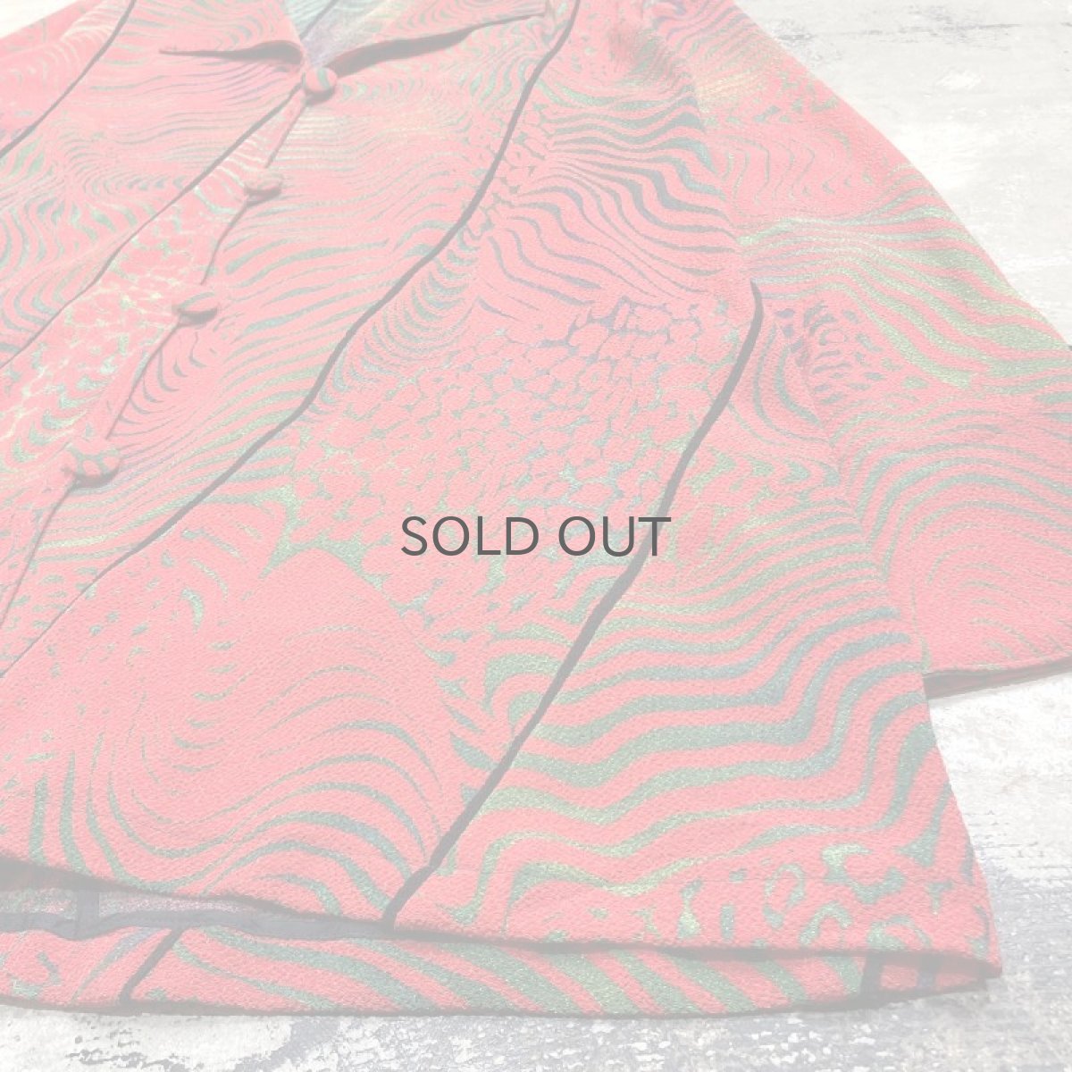 画像6: ALL OVER ARTISTIC PATTERN PIPING DESIGN JACKET / Mens M (6)