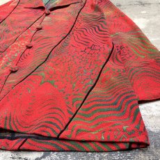 画像6: ALL OVER ARTISTIC PATTERN PIPING DESIGN JACKET / Mens M (6)