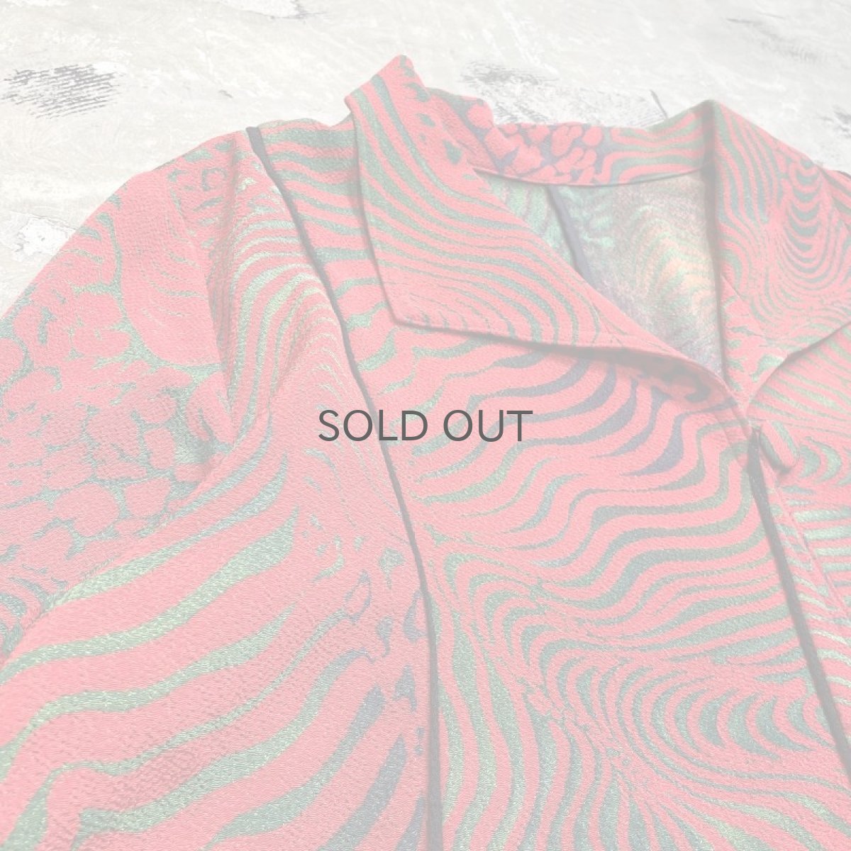 画像3: ALL OVER ARTISTIC PATTERN PIPING DESIGN JACKET / Mens M (3)