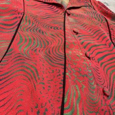 画像5: ALL OVER ARTISTIC PATTERN PIPING DESIGN JACKET / Mens M (5)