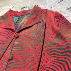 画像4: ALL OVER ARTISTIC PATTERN PIPING DESIGN JACKET / Mens M (4)