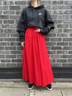 画像11: RED COLOR FLARE VOLUME LONG SKIRT / FREE~W33 (11)