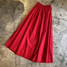 画像4: RED COLOR FLARE VOLUME LONG SKIRT / FREE~W33 (4)