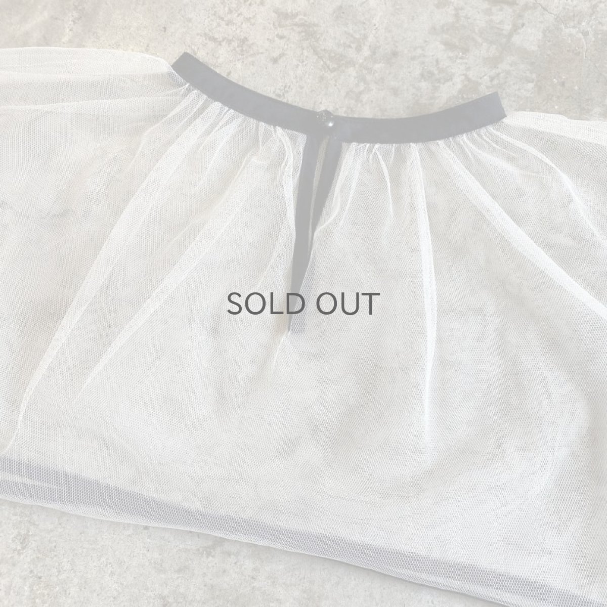 画像8: LAYERED SHORT DESIGN VOLUME SLEEVE TULLE SHEER L/S TOPS / Ladies M (8)