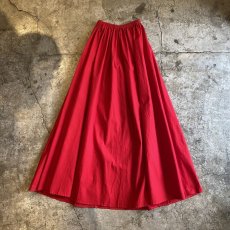 画像1: RED COLOR FLARE VOLUME LONG SKIRT / FREE~W33 (1)