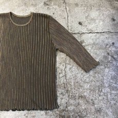 画像9: MIX COLOR GLITTER PATTERN POINT STITCH RIB L/S TOPS / Ladies M~L (9)