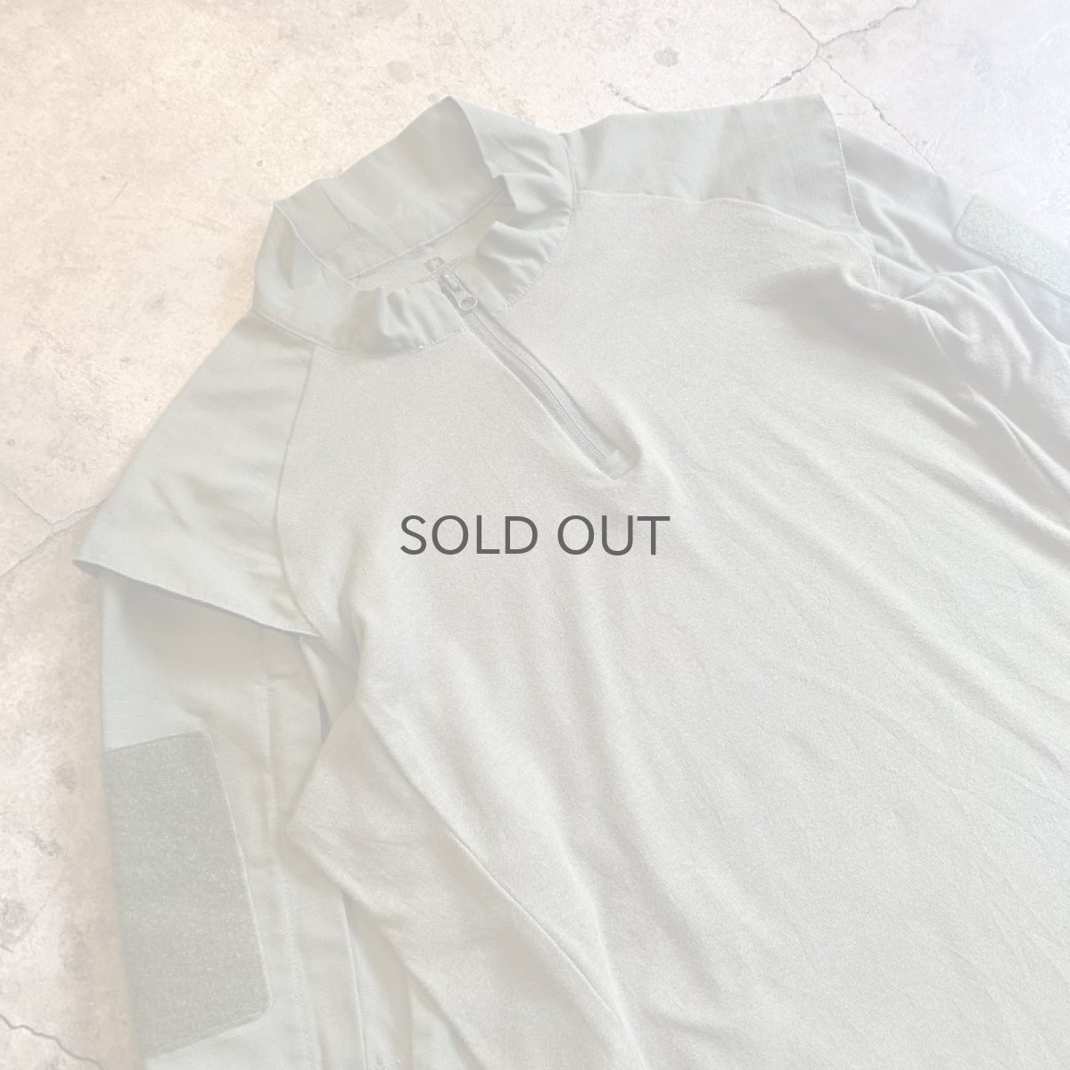 画像3: USA MILITARY SLEEVE DESIGN HALF ZIP L/S TOPS / Ladies L (3)