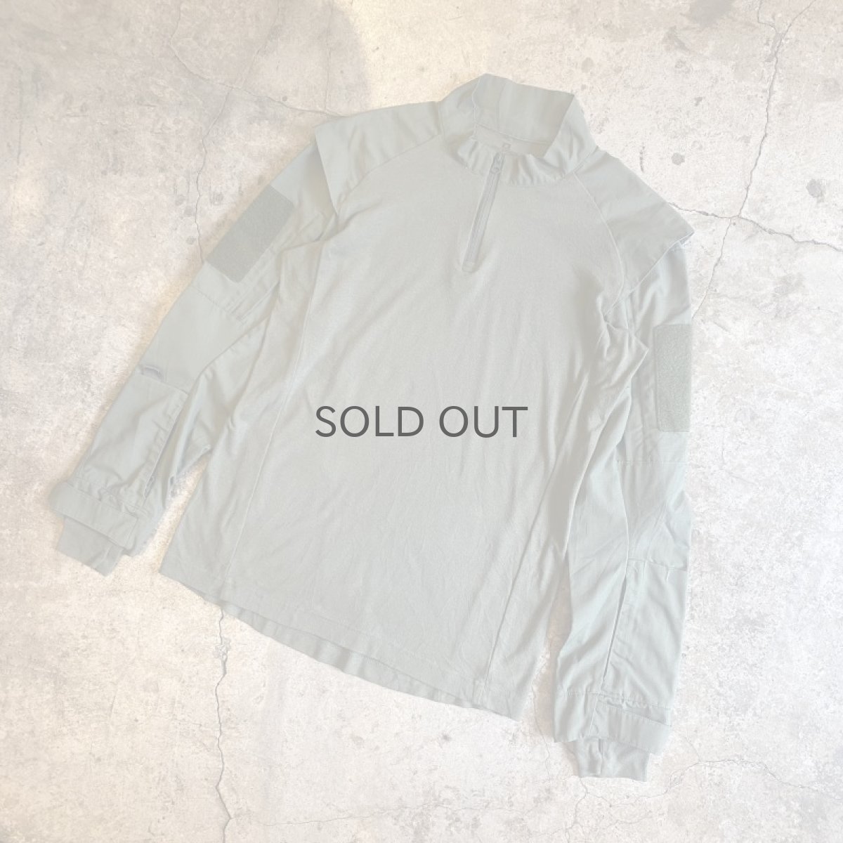 画像4: USA MILITARY SLEEVE DESIGN HALF ZIP L/S TOPS / Ladies L (4)