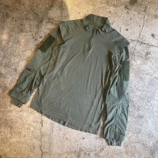 画像4: USA MILITARY SLEEVE DESIGN HALF ZIP L/S TOPS / Ladies L (4)