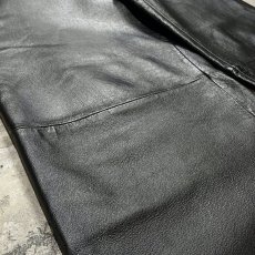 画像5: REAL LEATHER WIDE SILHOUETTE PANTS / W33 (5)