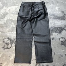 画像2: REAL LEATHER WIDE SILHOUETTE PANTS / W33 (2)