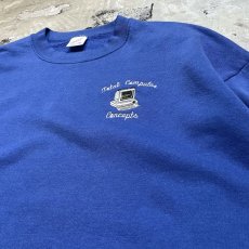 画像4: 90's "TOTAL COMPUTER CONCEPTS" EMBROIDERY SWEAT / Mens XL(L) (4)