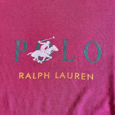 画像9: 80's【RALPH LAUREN】FRONT LOGO PRINTED DESIGN COLOR S/S TEE / Ladies XL / MADE IN USA (9)