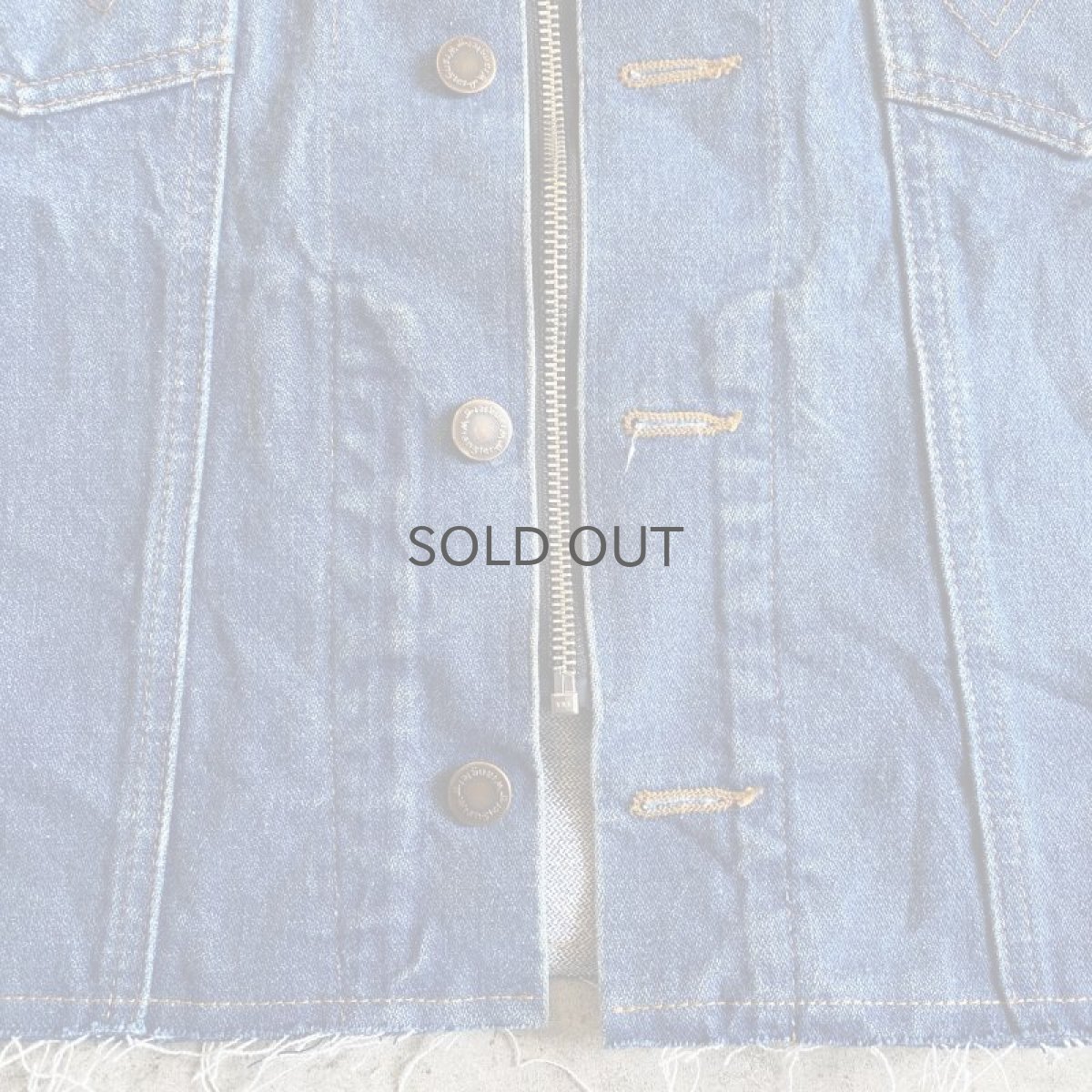 画像7: 【Wiz&Witch】"WANDERER" NO COLLAR ZIP UP DENIM JACKET / OS (7)