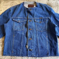 画像5: 【Wiz&Witch】"WANDERER" NO COLLAR ZIP UP DENIM JACKET / OS (5)