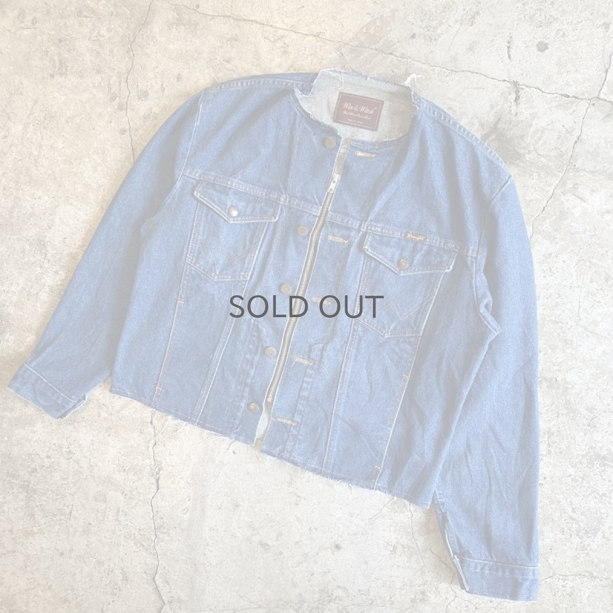 画像4: 【Wiz&Witch】"WANDERER" NO COLLAR ZIP UP DENIM JACKET / OS (4)