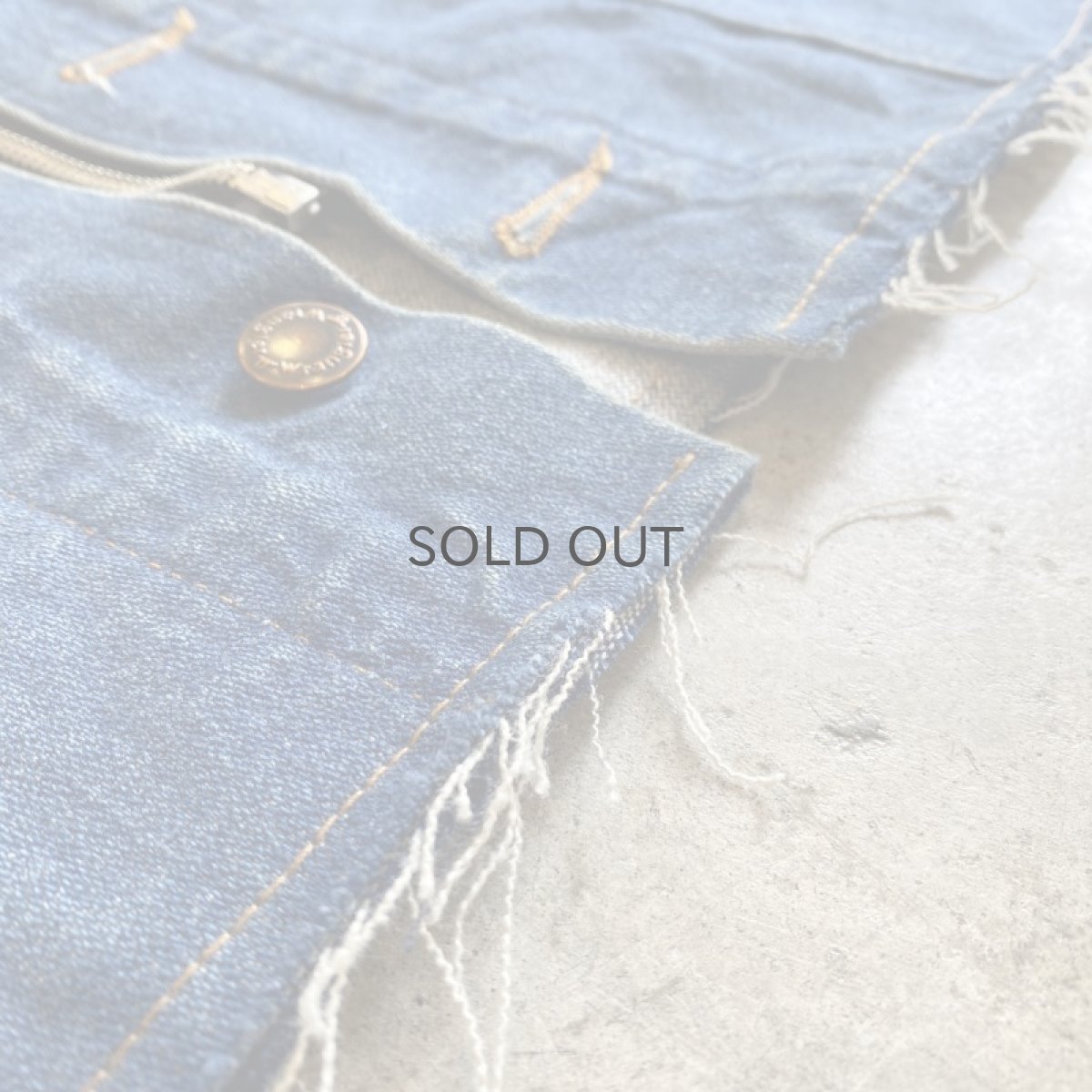 画像13: 【Wiz&Witch】"WANDERER" NO COLLAR ZIP UP DENIM JACKET / OS (13)